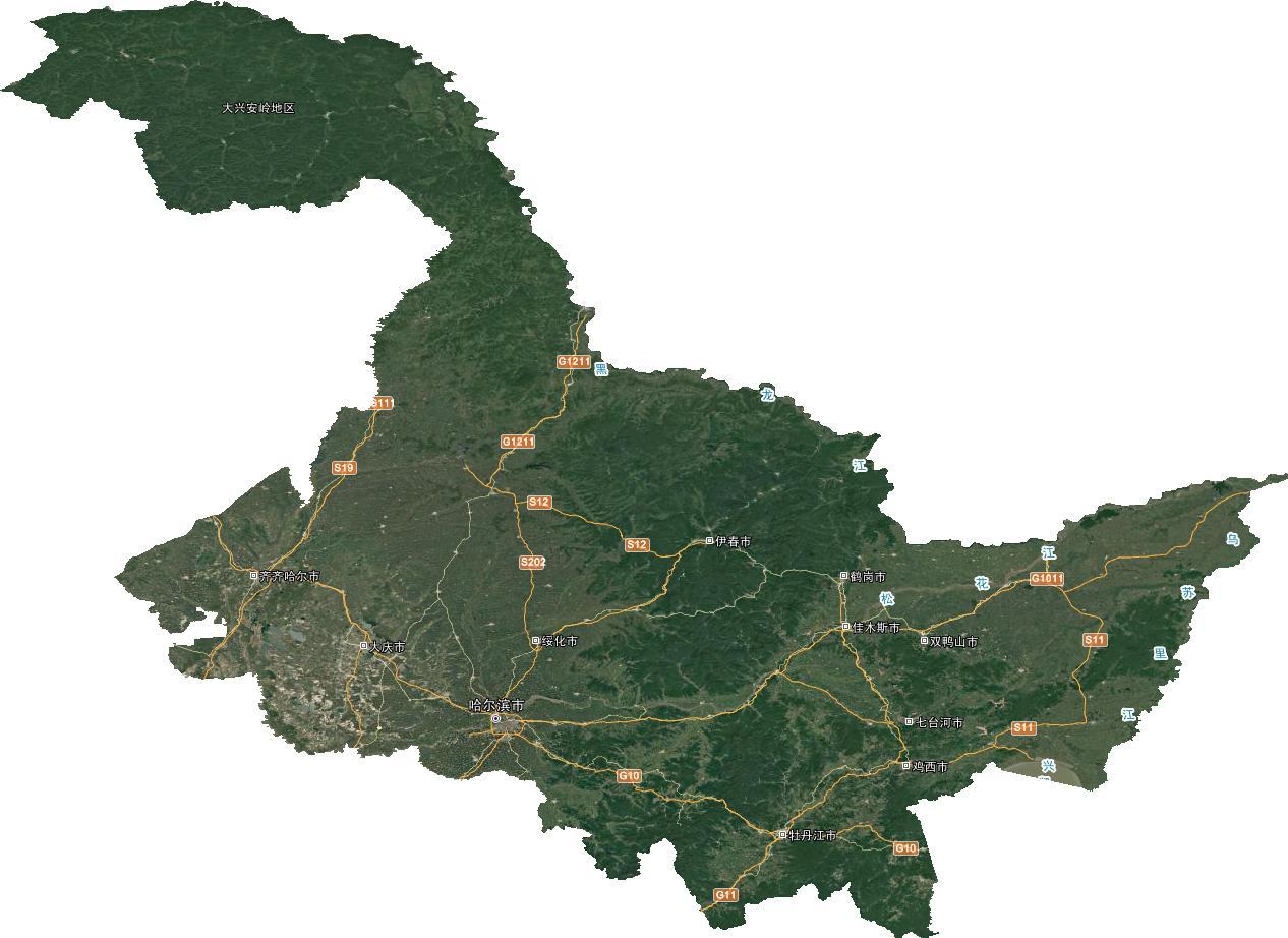 黑龙江省高清卫星地图下载(百度网盘离线包下载)