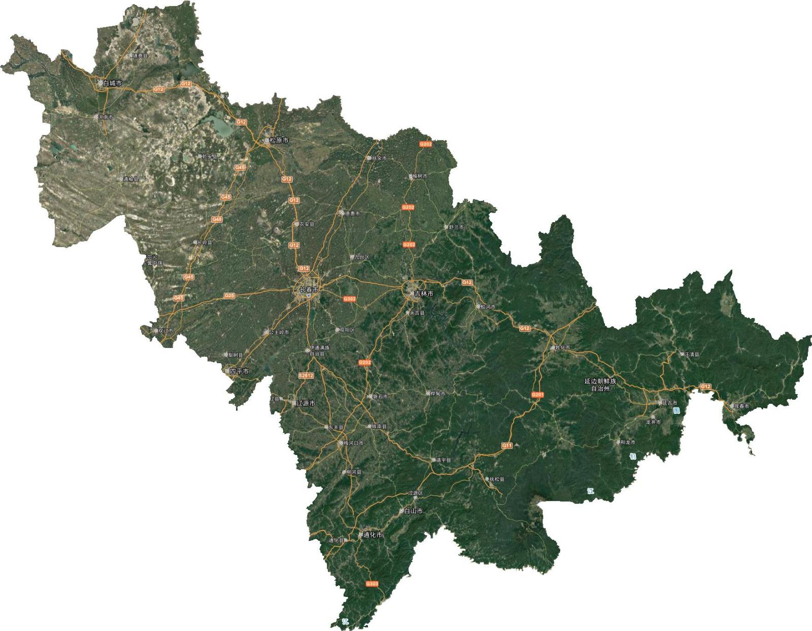 吉林省高清卫星地图下载(百度网盘离线包下载)