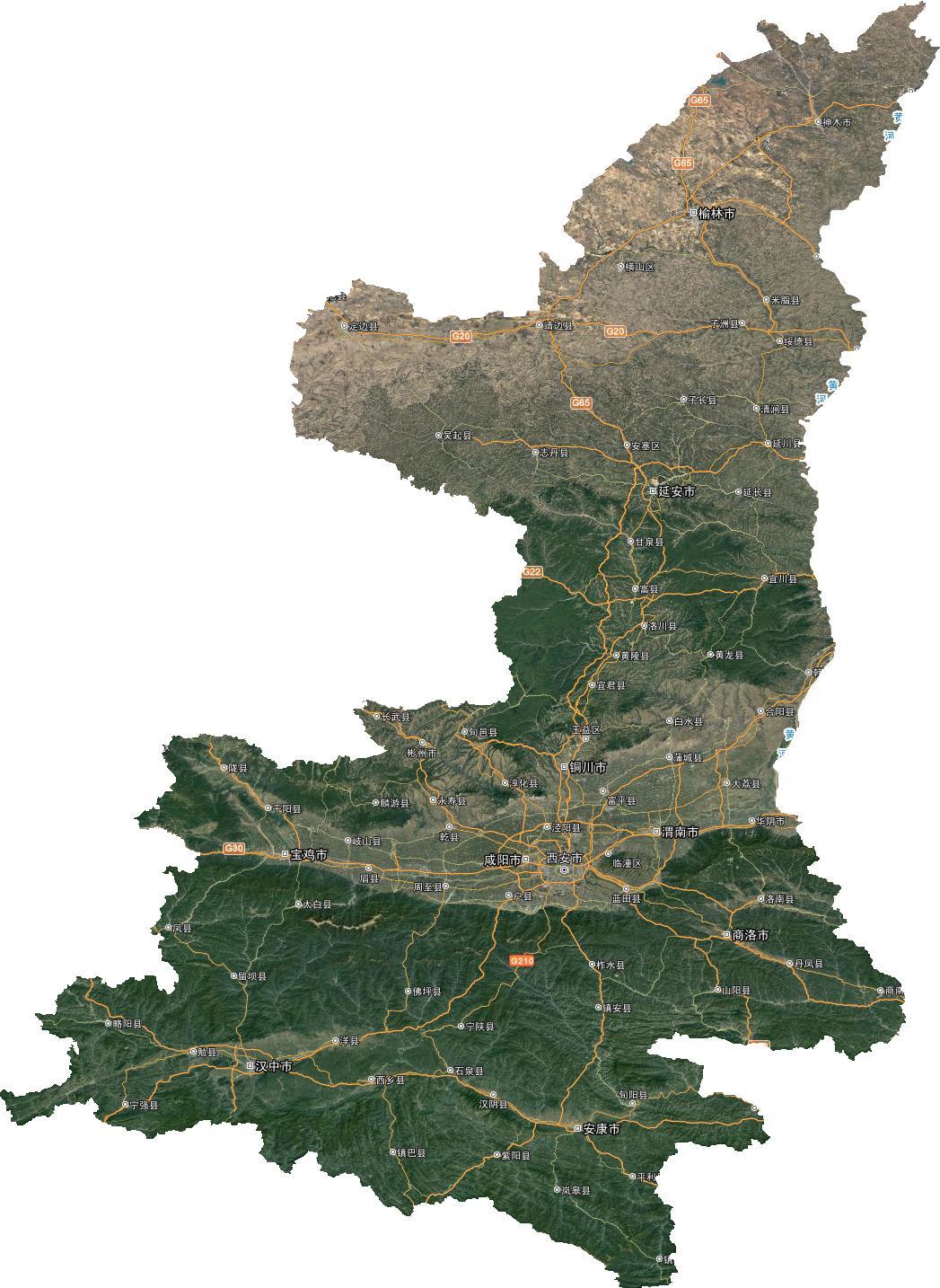 陕西省高清卫星地图下载(百度网盘离线包下载)